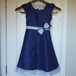 Jona Michelle blue & white dress Sz 7